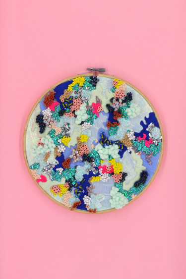 Art textile intitulée "Eaux douces" par Amandine Bouet, Œuvre d'art originale