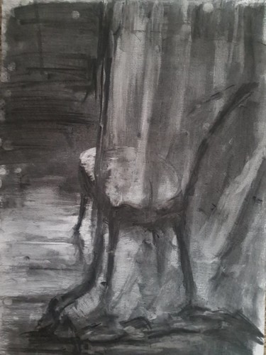 Drawing titled "Presence Of Absence…" by Amani Hassan, Original Artwork, Charcoal