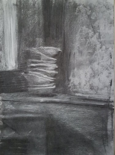 Presence Of Absence 7 Dessin intitulée "Presence Of Absence…" par Amani Hassan, Œuvre d'art originale, Fusain