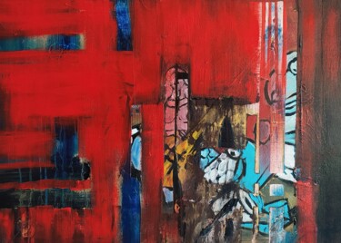 Painting titled "Self reflection" by Aman Kumar Aman Kumar, Original Artwork, Acrylic