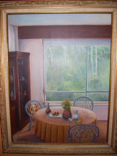 Painting titled "sala de estar" by Amapo, Original Artwork, Oil