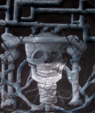 Dessin intitulée "Skull Pipe Connecti…" par Samantha Zander, Œuvre d'art originale