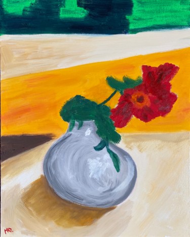 Painting titled "Flowers in curve va…" by Maria Yusupova, Original Artwork, Oil