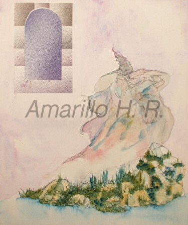 Pintura titulada "EL MAGO" por Amarillohr, Obra de arte original, Acuarela Montado en Otro panel rígido