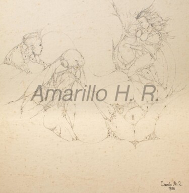 Desenho intitulada "GENIO" por Amarillohr, Obras de arte originais, Lápis