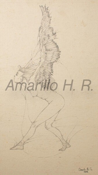 Rysunek zatytułowany „LA INSPIRACION (cor…” autorstwa Amarillohr, Oryginalna praca, Ołówek
