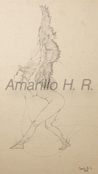 Drawing titled "LA INSPIRACION (cor…" by Amarillohr, Original Artwork, Pencil