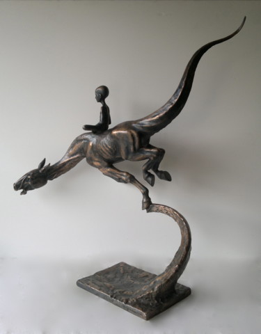 Sculpture titled "fourth rider 2" by Alexander Makarenko, Original Artwork, Bronze