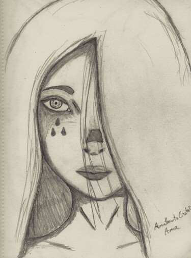 Drawing titled "My broken wings" by Amathauntacreator, Original Artwork, Pencil