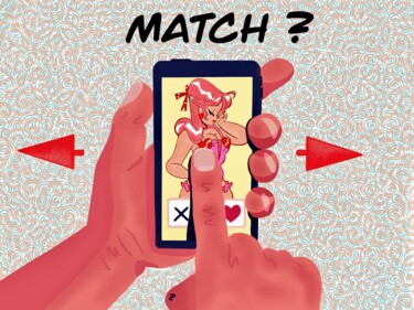 Arte digitale intitolato "Match" da Amaury Dupeu, Opera d'arte originale, Lavoro digitale 2D