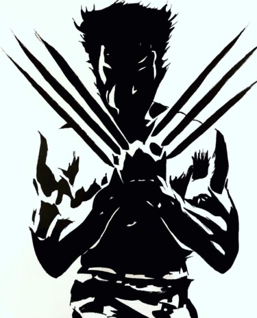 Dessin intitulée "Wolverine" par Amaury Dupeu, Œuvre d'art originale, Encre