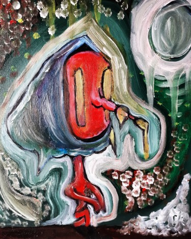 Peinture intitulée "Féerie" par Amazeigh Bouzékri, Œuvre d'art originale, Huile