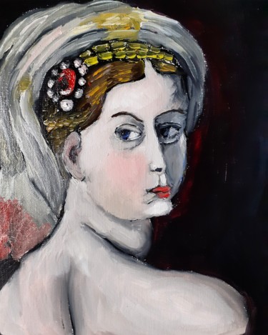 Pintura intitulada "Dame Magicalist" por Amazeigh Bouzékri, Obras de arte originais, Óleo