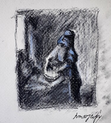 Рисунок под названием "The Milkmaid In Abs…" - Amazeigh Bouzékri, Подлинное произведение искусства, Графит