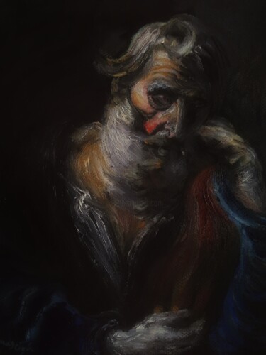 Malerei mit dem Titel "Study of Valentin D…" von Amazeigh Bouzékri, Original-Kunstwerk, Öl