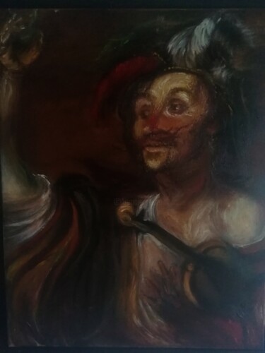 Pittura intitolato "After Gerard Van Ho…" da Amazeigh Bouzékri, Opera d'arte originale, Olio Montato su Telaio per barella i…