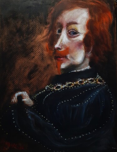Drawing titled "After Anthony Van D…" by Amazeigh Bouzékri, Original Artwork, Pastel