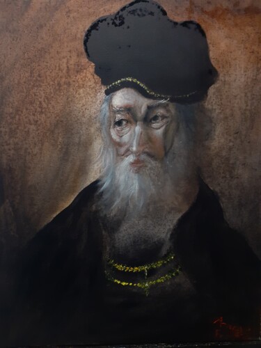 Peinture intitulée "After Piotr Topolsk…" par Amazeigh Bouzékri, Œuvre d'art originale, Huile Monté sur Châssis en bois
