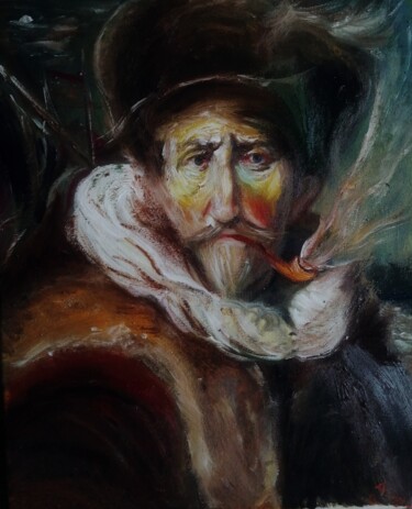 Pintura titulada "Inspiré de Van Gogh…" por Amazeigh Bouzékri, Obra de arte original, Oleo Montado en Bastidor de camilla de…