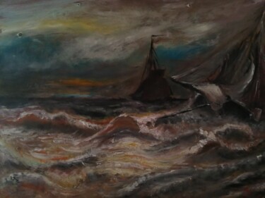 Malerei mit dem Titel "After Scheveningen,…" von Amazeigh Bouzékri, Original-Kunstwerk, Öl