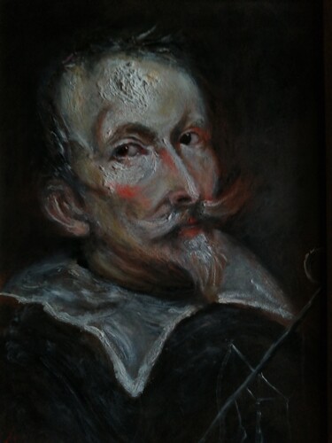 Painting titled "D'après Anthony Van…" by Amazeigh Bouzékri, Original Artwork, Oil