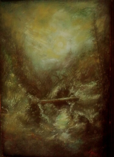 Malerei mit dem Titel "D'après August Piep…" von Amazeigh Bouzékri, Original-Kunstwerk, Öl