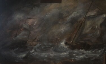 Malerei mit dem Titel "D'après Willem Van…" von Amazeigh Bouzékri, Original-Kunstwerk, Öl