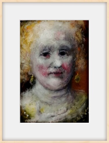 Painting titled "Rembrandt Inspired,…" by Amazeigh Bouzékri, Original Artwork, Oil