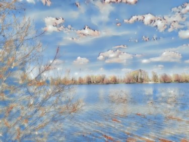 Quiet and relaxing water area - Plan d'eau calme et détente Digitale Künste mit dem Titel "Quiet and relaxing…" von Amazing Pictures, Original-Kunstwerk, 2D Digital Work