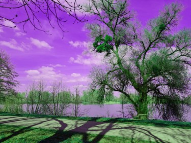 Arts numériques intitulée "Ciel mauve" par Amazing Pictures, Œuvre d'art originale, Travail numérique 2D
