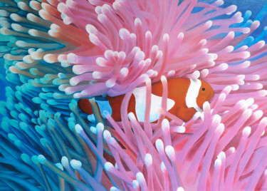 Poisson-clown "Poisson-clown" başlıklı Tablo Aline Belliard tarafından, Orijinal sanat, Pastel