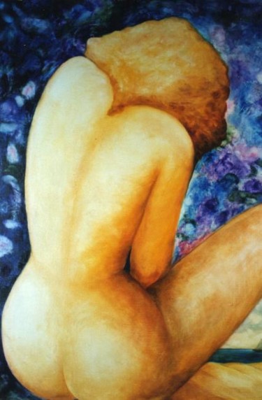 Peinture intitulée "pensée intime" par Nicolle Amblard-Chomeyrac, Œuvre d'art originale