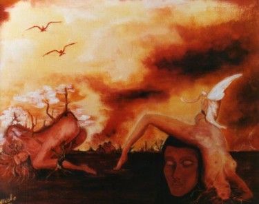 Peinture intitulée "Déchirement" par Nicolle Amblard-Chomeyrac, Œuvre d'art originale
