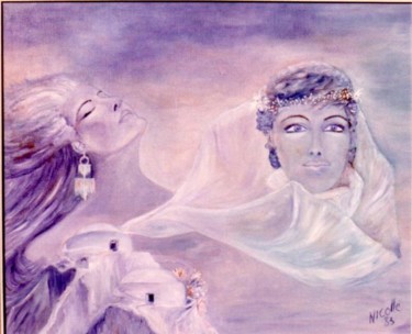 Peinture intitulée "Le génie féminin" par Nicolle Amblard-Chomeyrac, Œuvre d'art originale