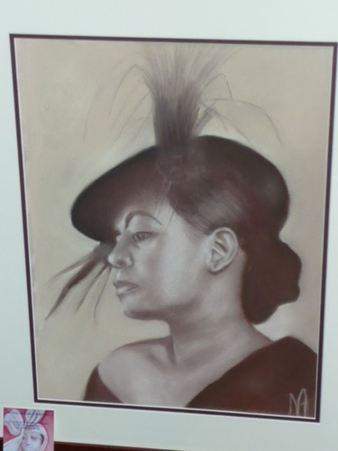 Painting titled "Billie Holiday" by Nicolle Amblard-Chomeyrac, Original Artwork