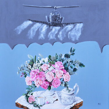Peinture intitulée "Culture des fleurs…" par Ambre Kalène, Œuvre d'art originale, Huile