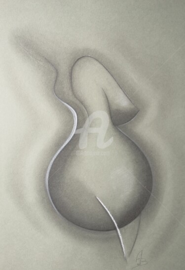 Drawing titled "SYMPHONIE 1" by Ambre Saint Martin, Original Artwork, Pencil