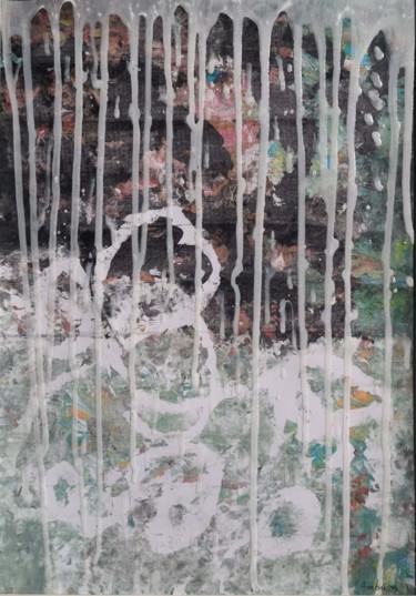 Pintura titulada "Pluie" por Ambredeval, Obra de arte original, Acrílico