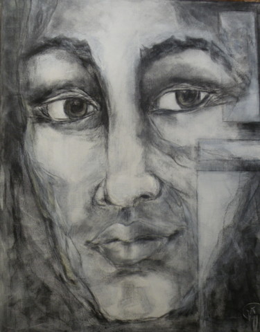 Dessin fusain 01 Drawing titled "Dessin fusain 01" by Viviane Ambre, Original Art, Charcoal
