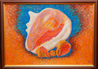 Malarstwo zatytułowany „Семейка у моря” autorstwa Alexei Kolesov, Oryginalna praca, Olej