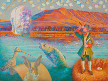 Картина под названием "Багров-внук, или С.…" - Alexei Kolesov, Подлинное произведение искусства, Масло