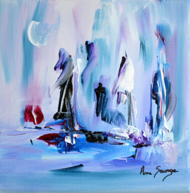 Painting titled "Une vie au froid" by Âme Sauvage, Original Artwork, Acrylic