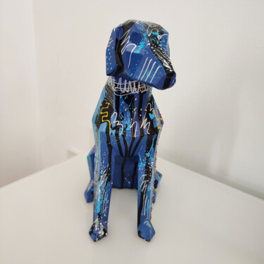 Sculptuur getiteld "Un amour de chien -…" door Âme Sauvage, Origineel Kunstwerk, Acryl