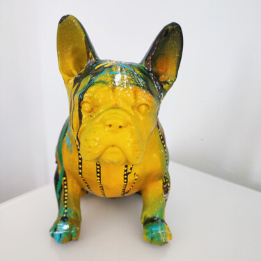 Γλυπτική με τίτλο "Sculpture bulldog p…" από Âme Sauvage, Αυθεντικά έργα τέχνης, Ρητίνη