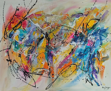 Peinture intitulée "Dynamique" par Âme Sauvage, Œuvre d'art originale, Acrylique Monté sur Châssis en bois