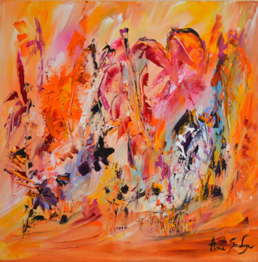 Painting titled "doux-ete-tableau-ab…" by Âme Sauvage, Original Artwork, Acrylic