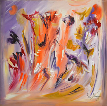 Pintura intitulada "La belle des papill…" por Âme Sauvage, Obras de arte originais, Acrílico