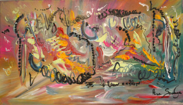 Peinture intitulée "Confettis et serpen…" par Âme Sauvage, Œuvre d'art originale, Acrylique