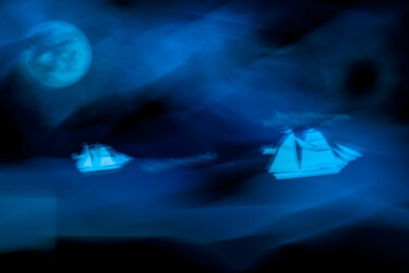 Photographie intitulée "Nuit marine." par Amel Milady (Le mutagraphe), Œuvre d'art originale, Photographie non manipulée