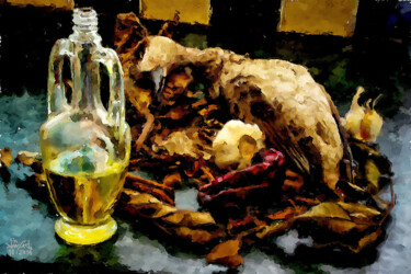 Digital Arts titled "Canard nature morte." by Amel Milady (Le mutagraphe), Original Artwork, Digital Painting